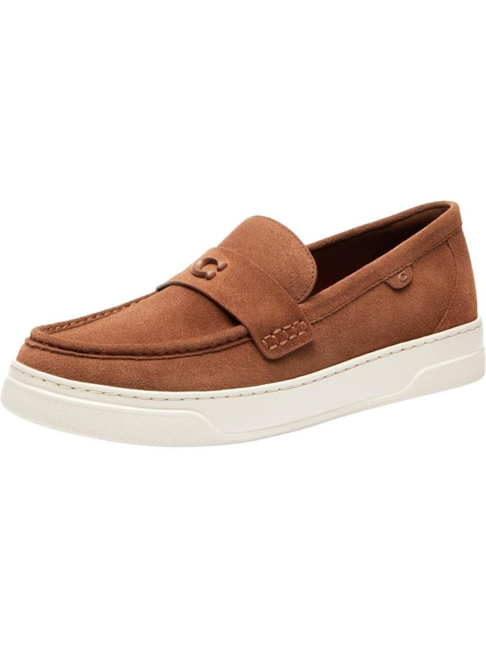 Coach Hybrid Loafer Men's Size 11.5D Dark Saddle Suede Leather Slip On Low Top
